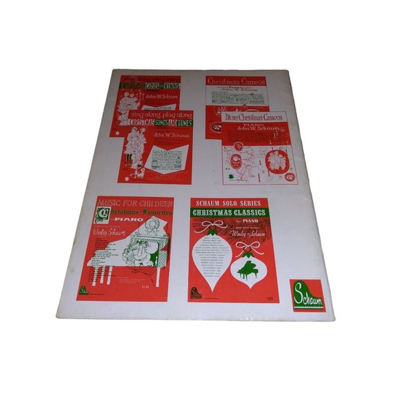 VTG Schaum Christmas at the Keyboard Piano or Organ Sheet Music Book 1962 - Picture 3 of 10